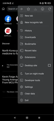 Kiwi Browser android App screenshot 5